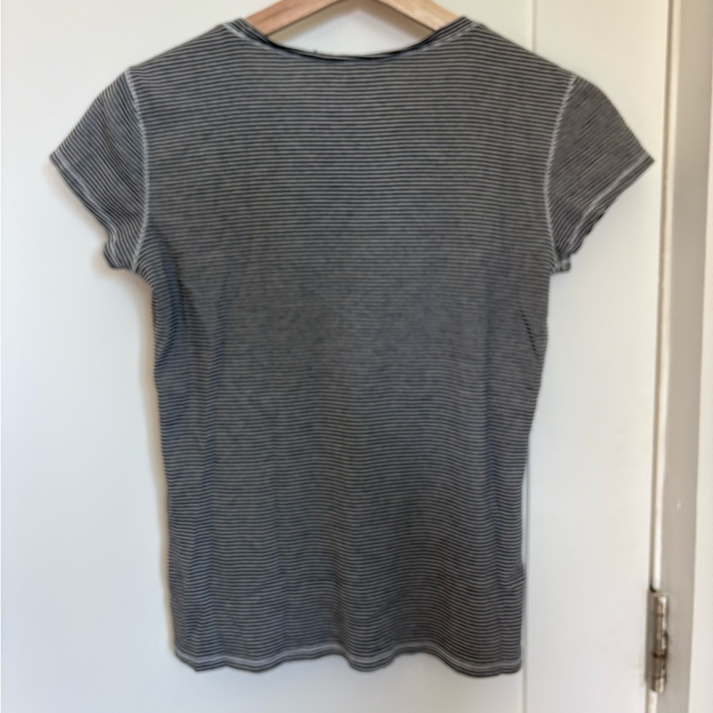 Ralph Lauren Sport Black and White Striped Short Sleeve Tee - Picture 3 of 3
